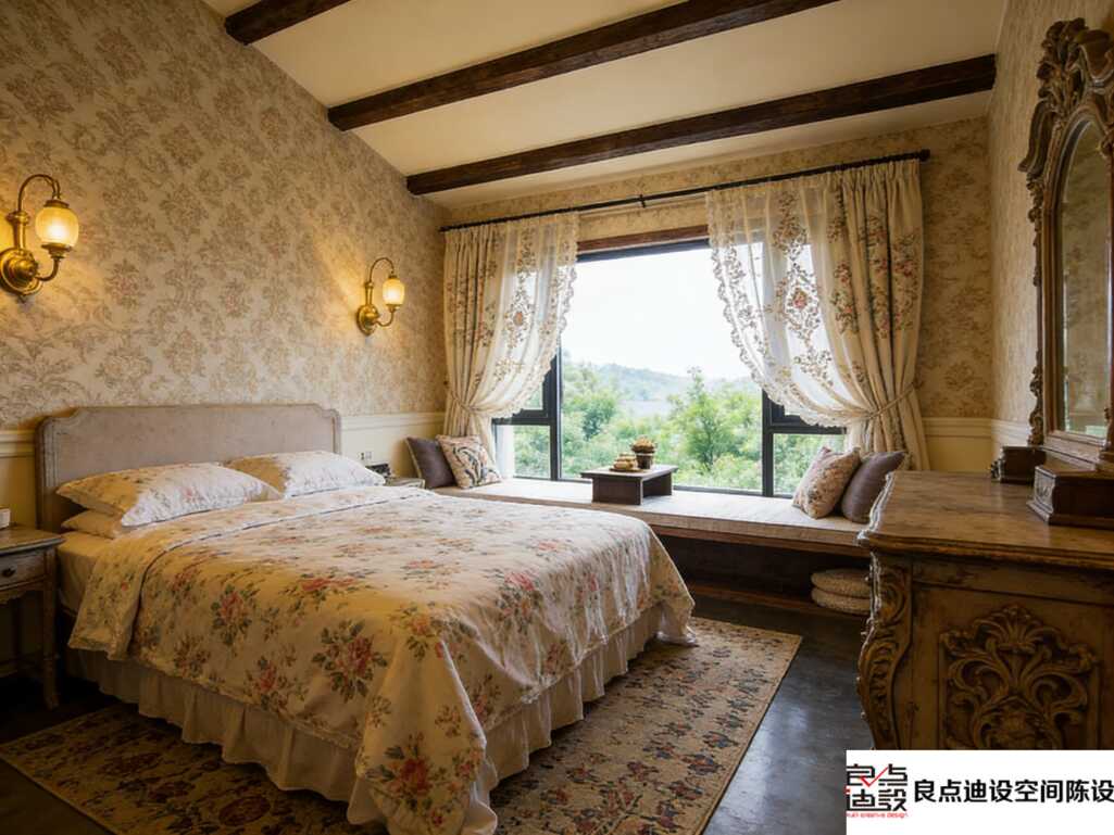 民宿装修软装设计教科书!复古浪漫风这样搭绝了✨